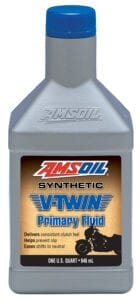 AMSOIL synthetic v-twin primary fluid